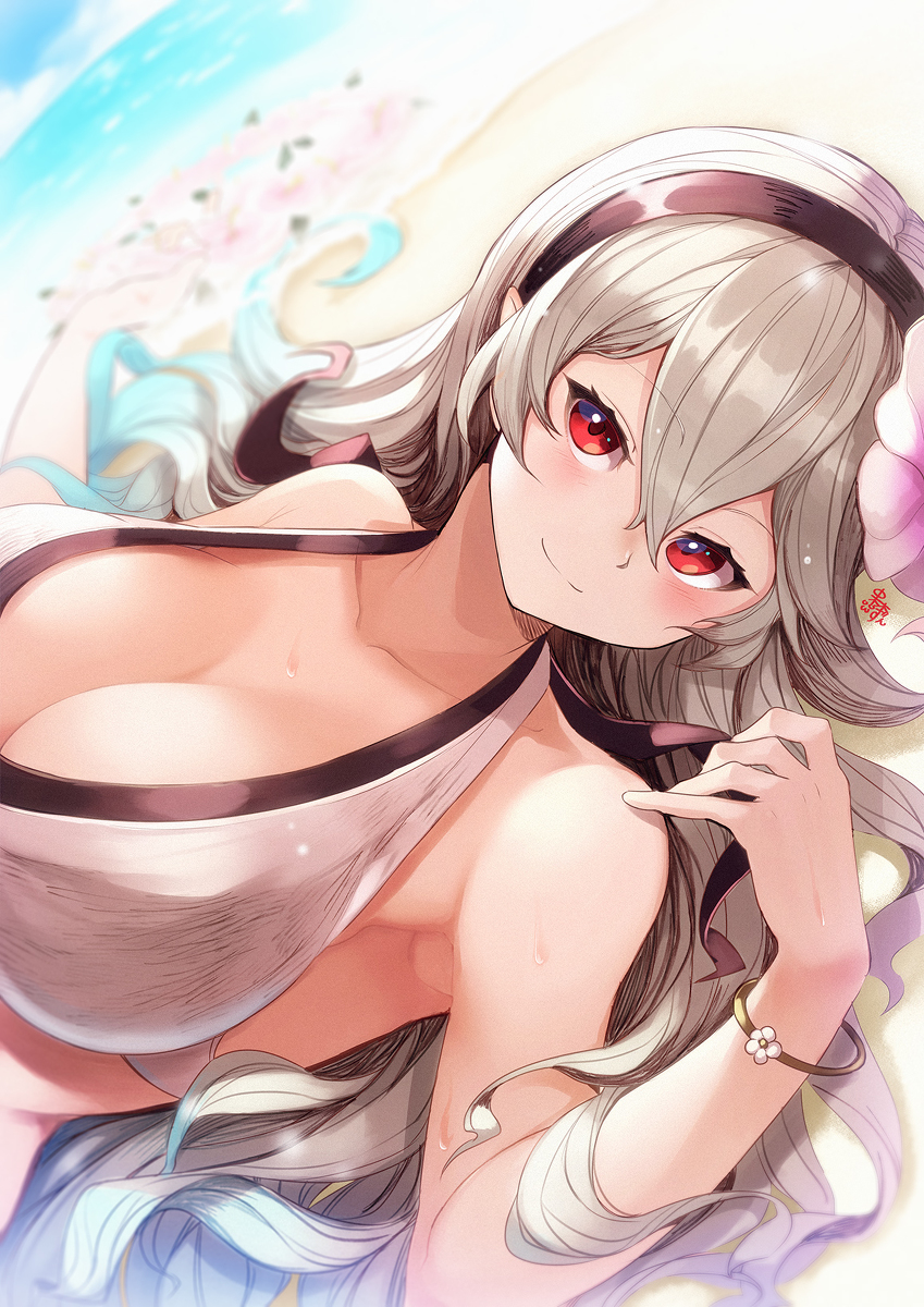 This is a pixiv picture whose title is 【FE】水着カムイ【ヒーローズ】.