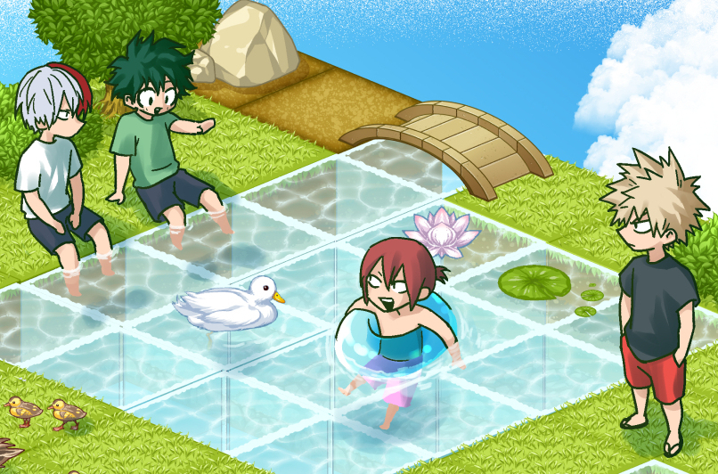 This is a pixiv picture whose title is ミニチュアゲーム風.