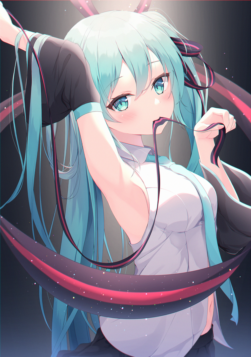 This is a pixiv picture whose title is miku.