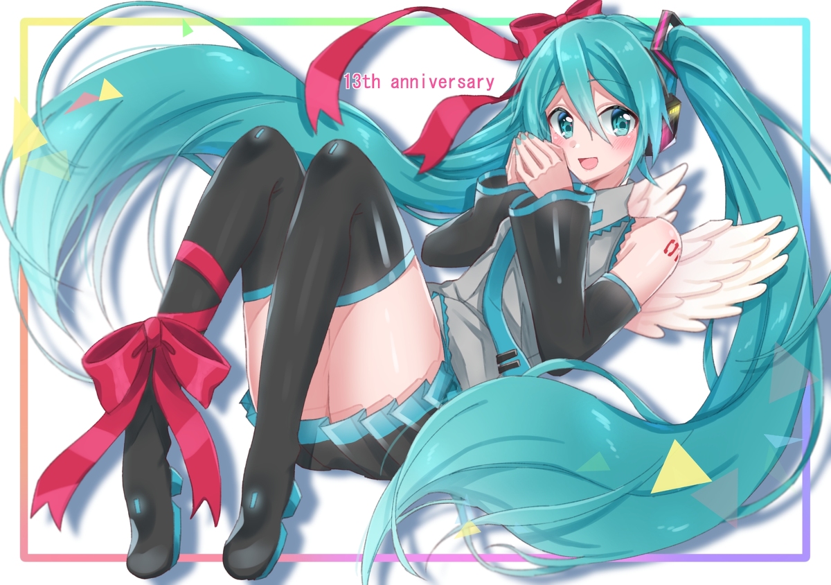 This is a pixiv picture whose title is HatsuneMiku 13th Anniversary！.