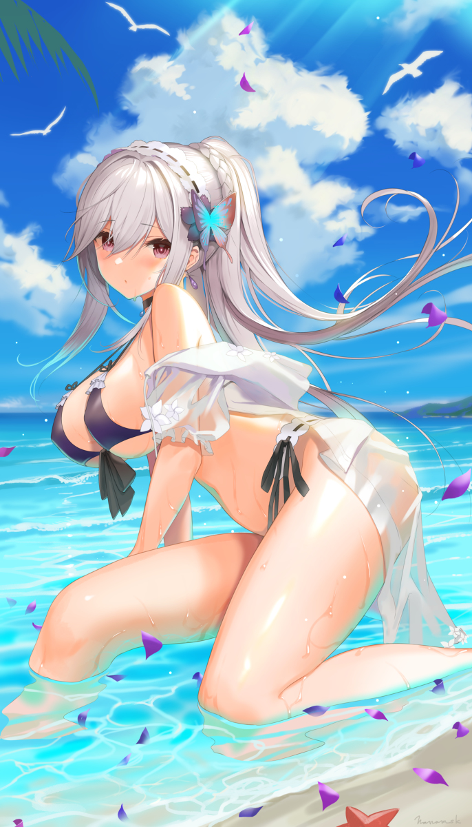 This is a pixiv picture whose title is 水着ダンケルク.