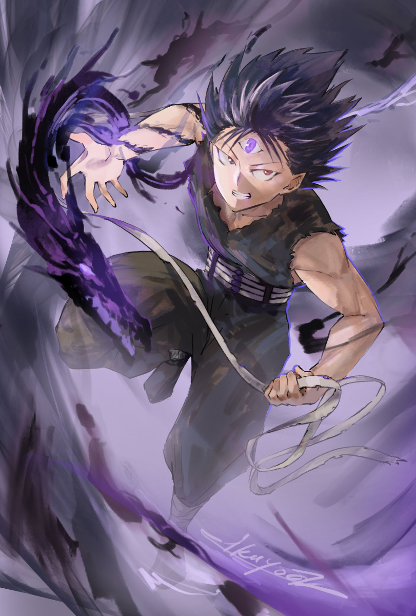 This is a pixiv picture whose title is 飛影.