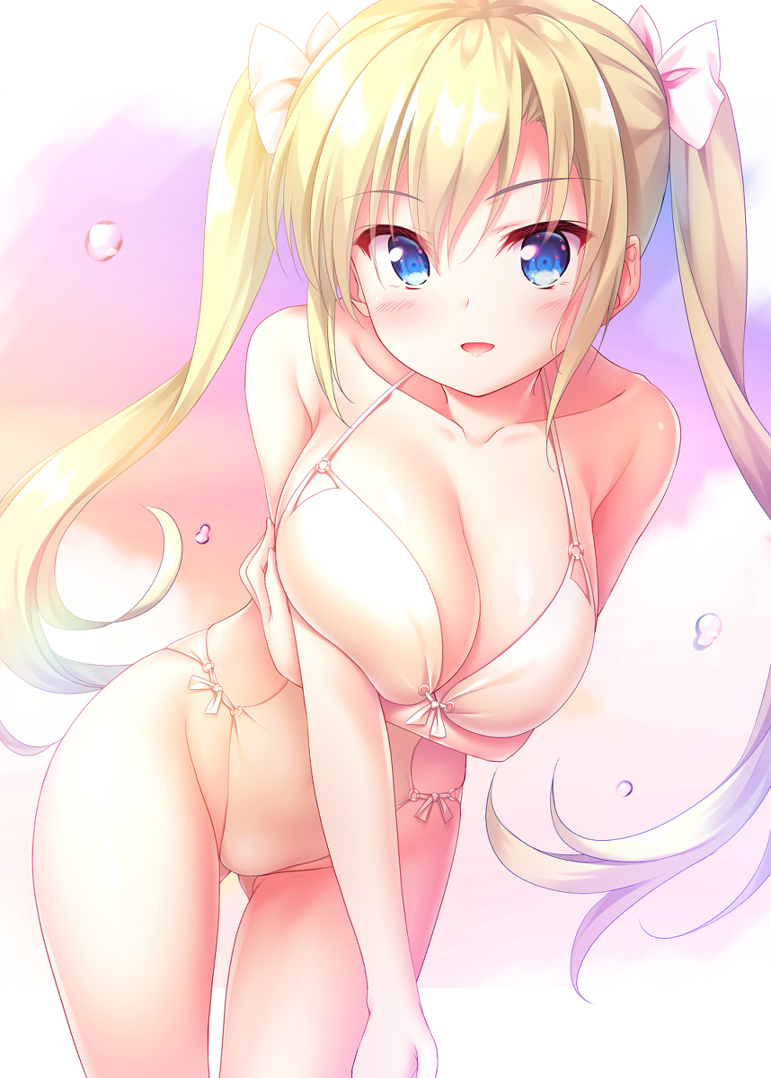 This is a pixiv picture whose title is 晩夏の水着.