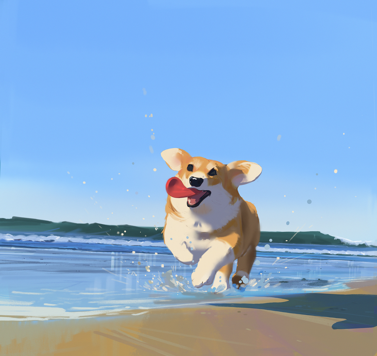 This is a pixiv picture whose title is Ulf on the run.