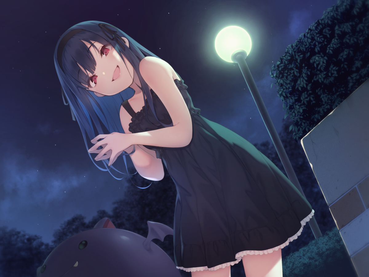 This is a pixiv picture whose title is サキュバスリナに甘～く攻められちゃう夜.