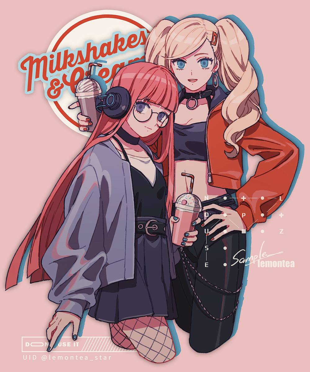 This is a pixiv picture whose title is Futaba & Ann🍹.