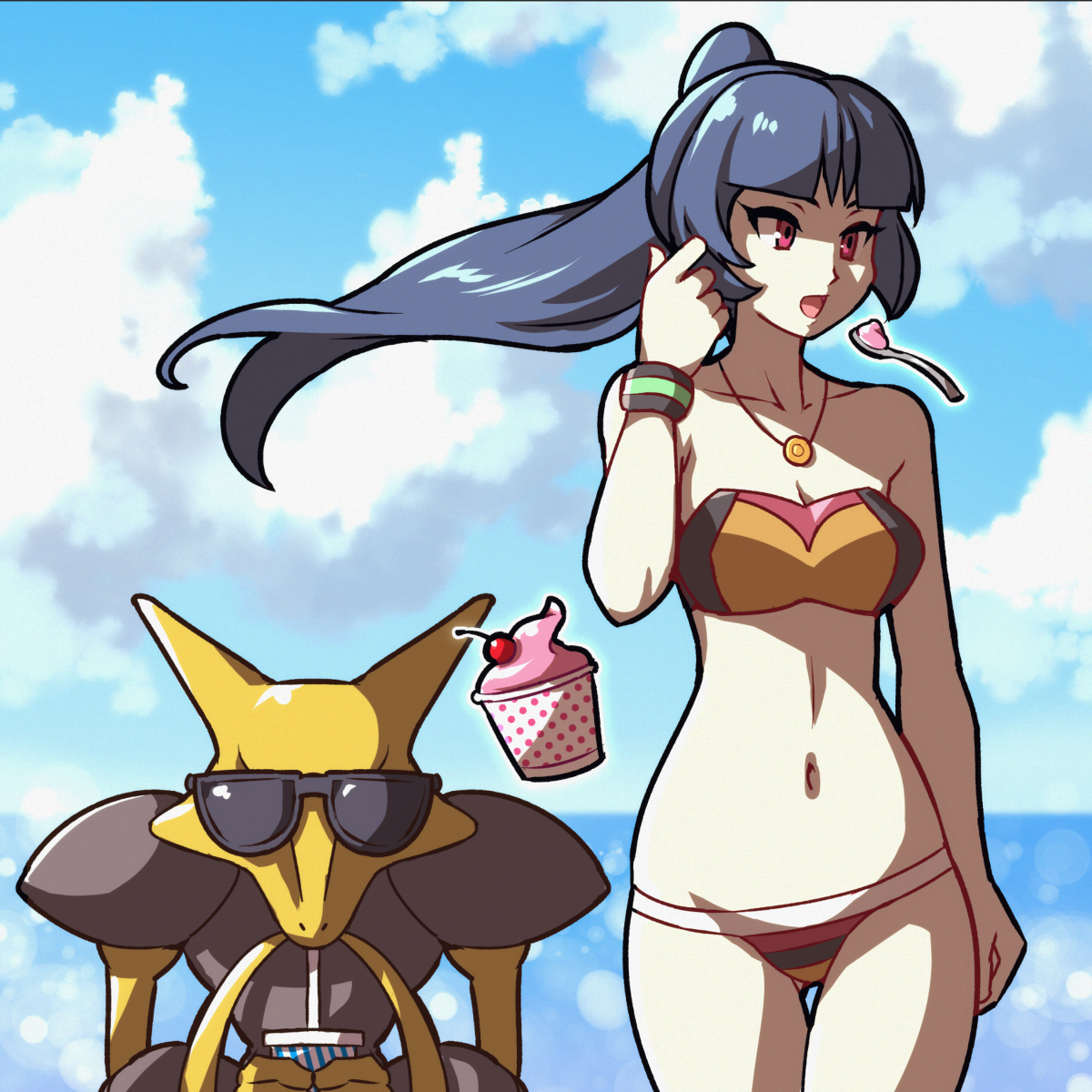 This is a pixiv picture whose title is 夏のナツメ / Summer Sabrina.