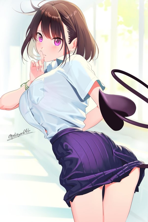 This is a pixiv picture whose title is 秘密スカート.