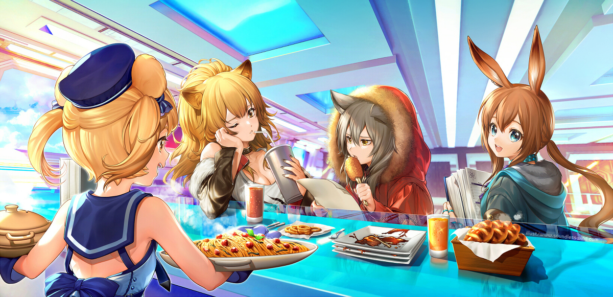 This is a pixiv picture whose title is 昼食.