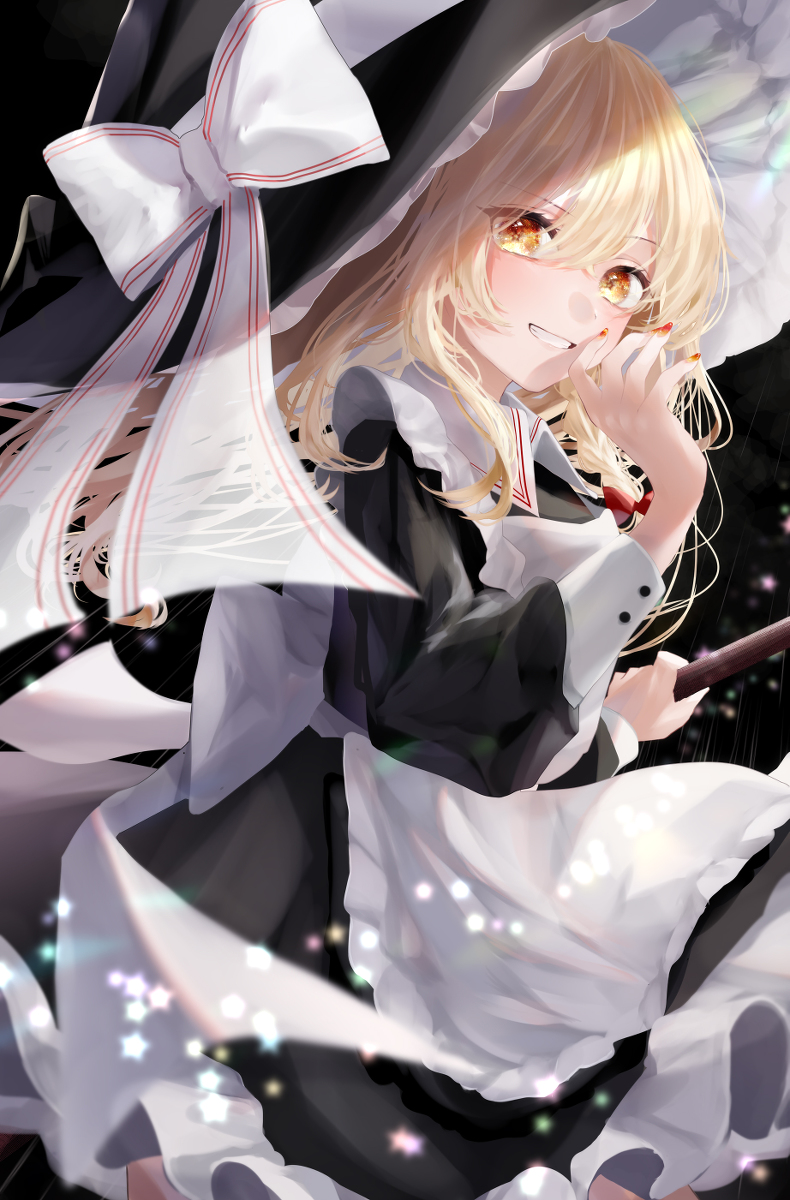 This is a pixiv picture whose title is 。*:゜☆普通の魔法使い☆゜:。*。.