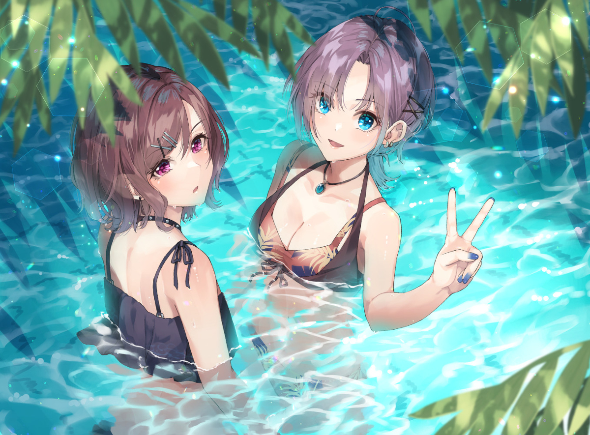 This is a pixiv picture whose title is 樋口と浅倉.