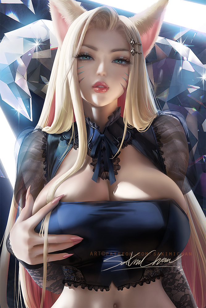 This is a pixiv picture whose title is KD / A 阿狸 KD/A Ahri.