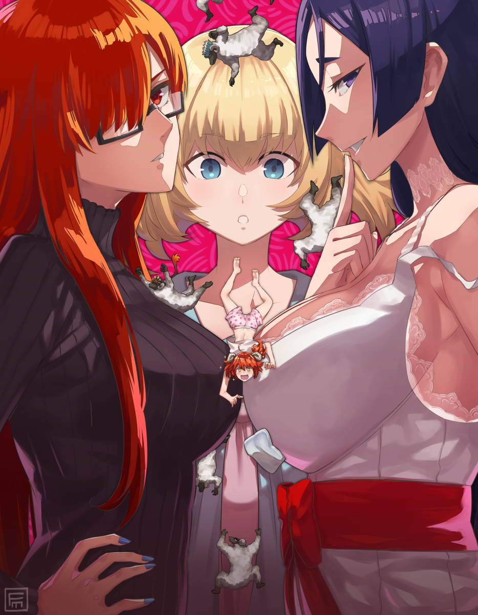 This is a pixiv picture whose title is FGO x Catherine.