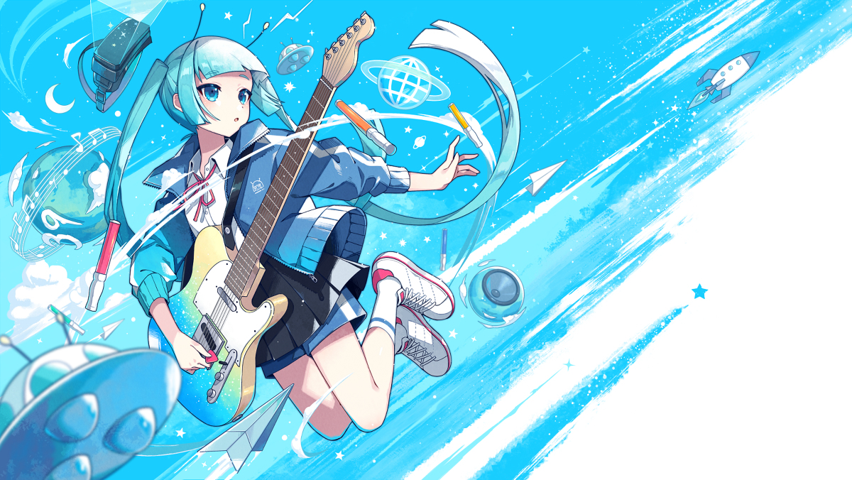 This is a pixiv picture whose title is 水色侵略.