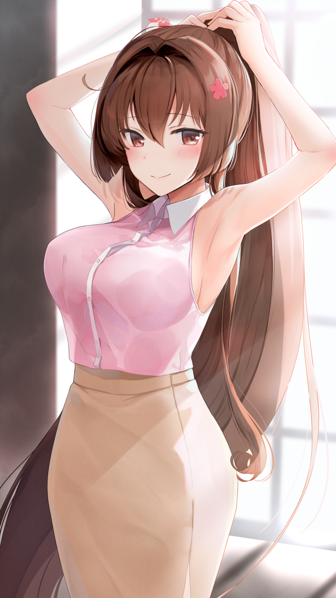 This is a pixiv picture whose title is ノースリーブ大和ちゃん.