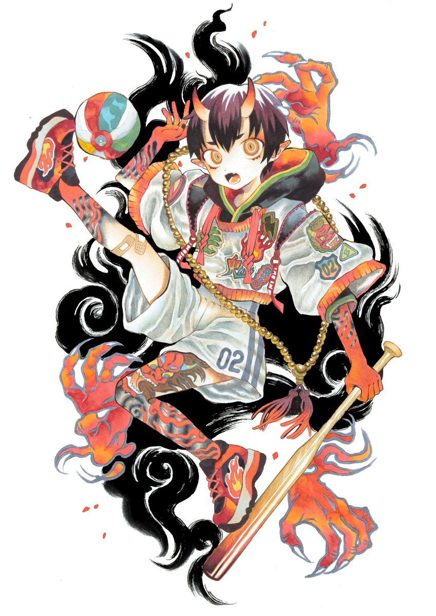 This is a pixiv picture whose title is 現世の小鬼.