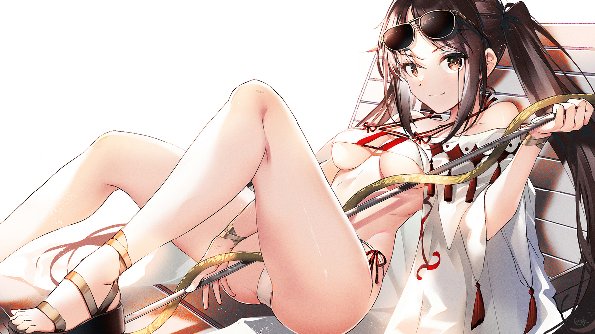 This is a pixiv picture whose title is 虞美人.