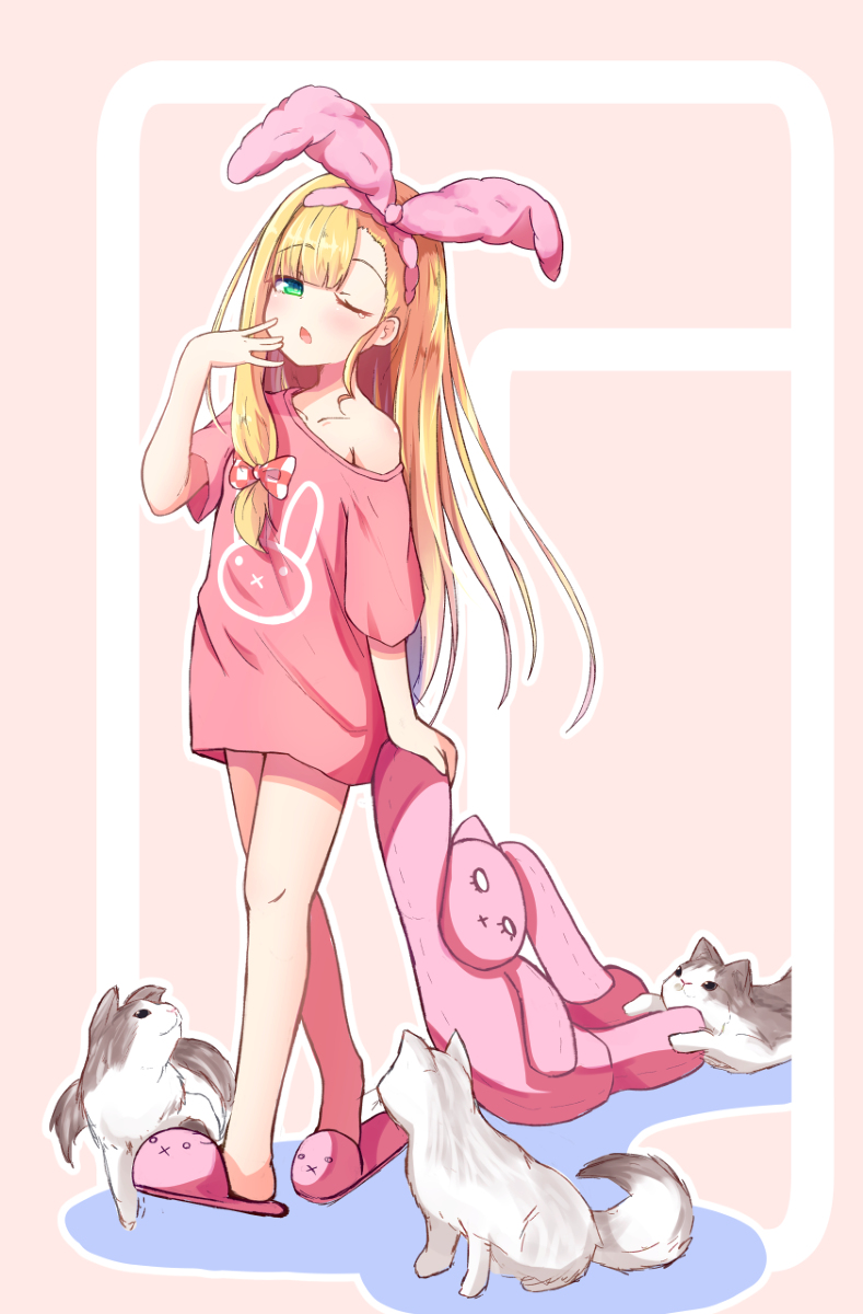 This is a pixiv picture whose title is ねむねむ.