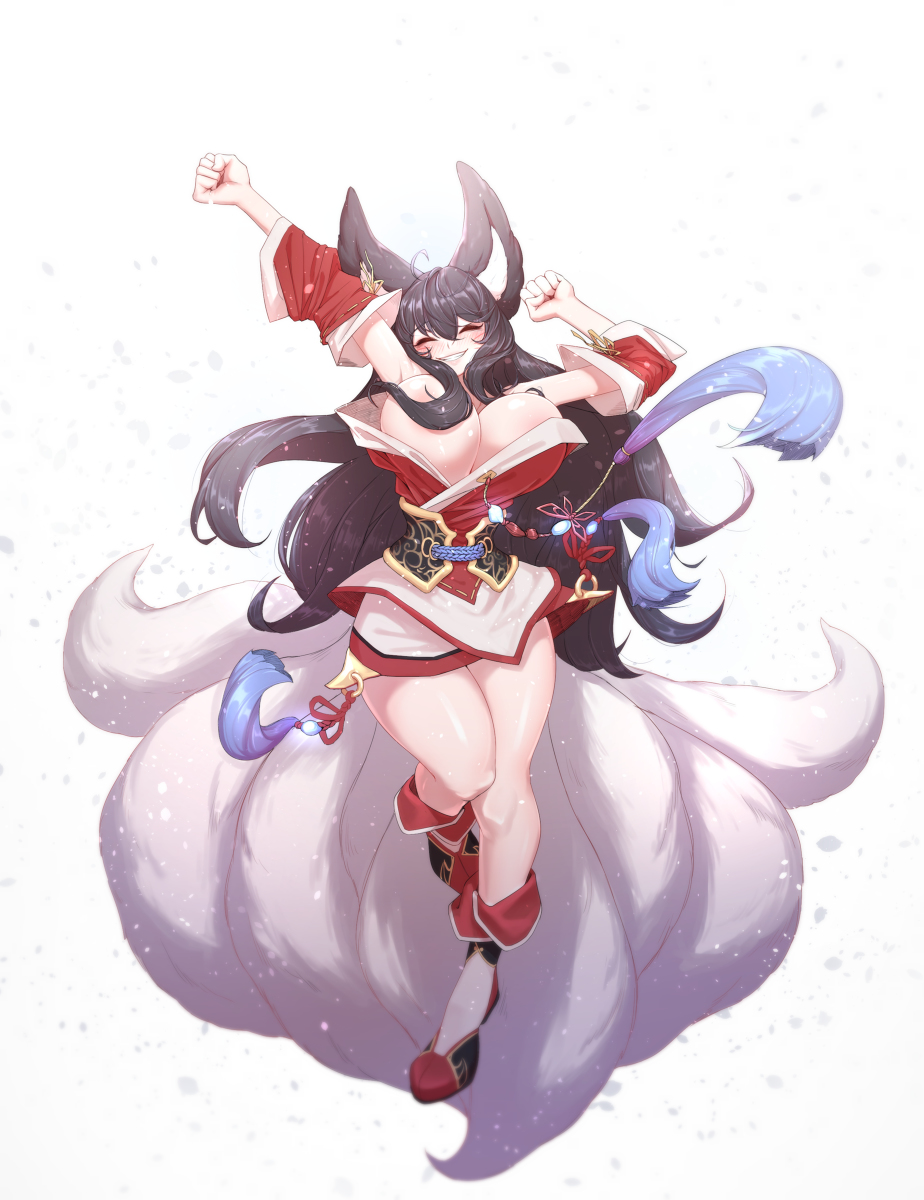 This is a pixiv picture whose title is Cheer up! Ahri.