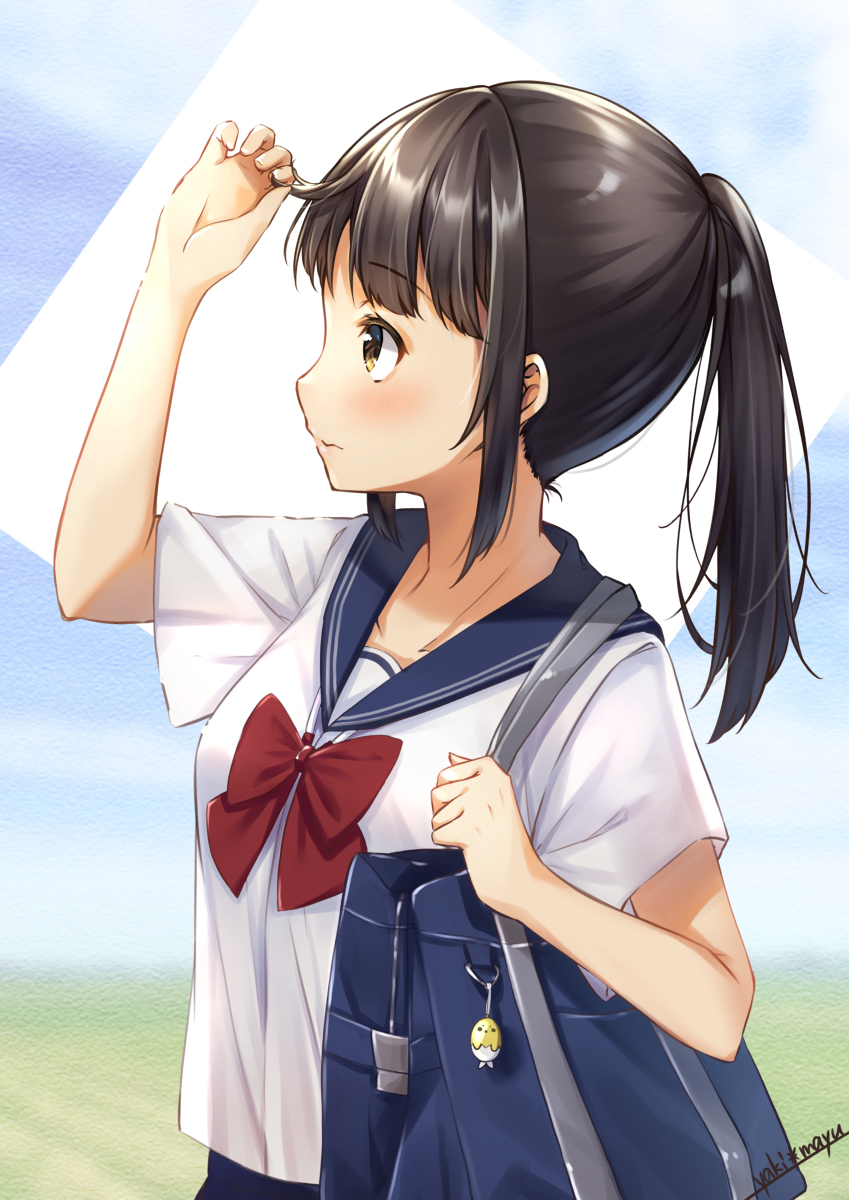 This is a pixiv picture whose title is 前髪切りすぎちゃったかな.