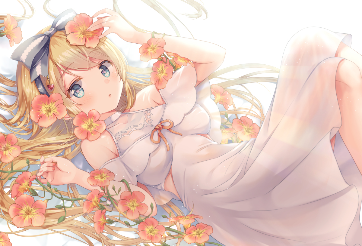 This is a pixiv picture whose title is Alice in Flower garden.