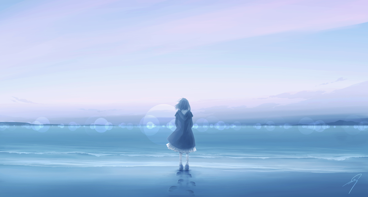 This is a pixiv picture whose title is ディストピアに別れを.