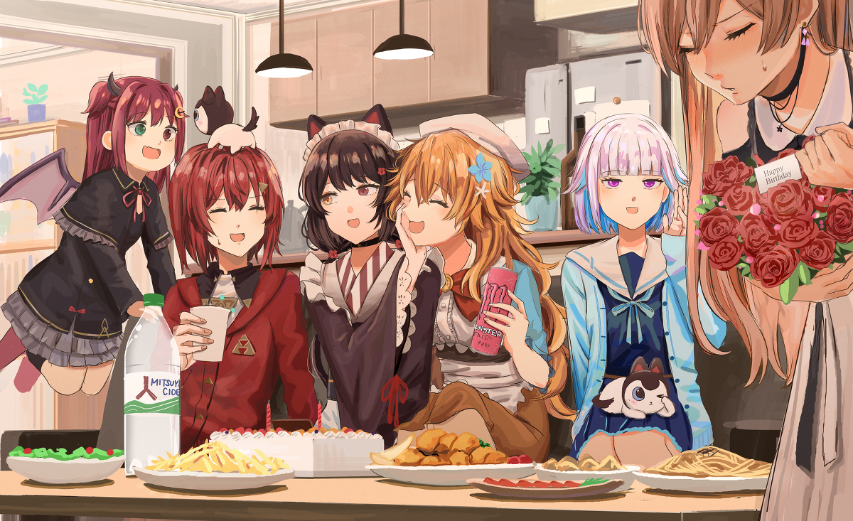 This is a pixiv picture whose title is ばーすでいぬい2020.