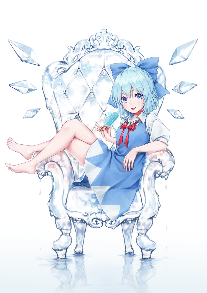 This is a pixiv picture whose title is 氷の玉座.
