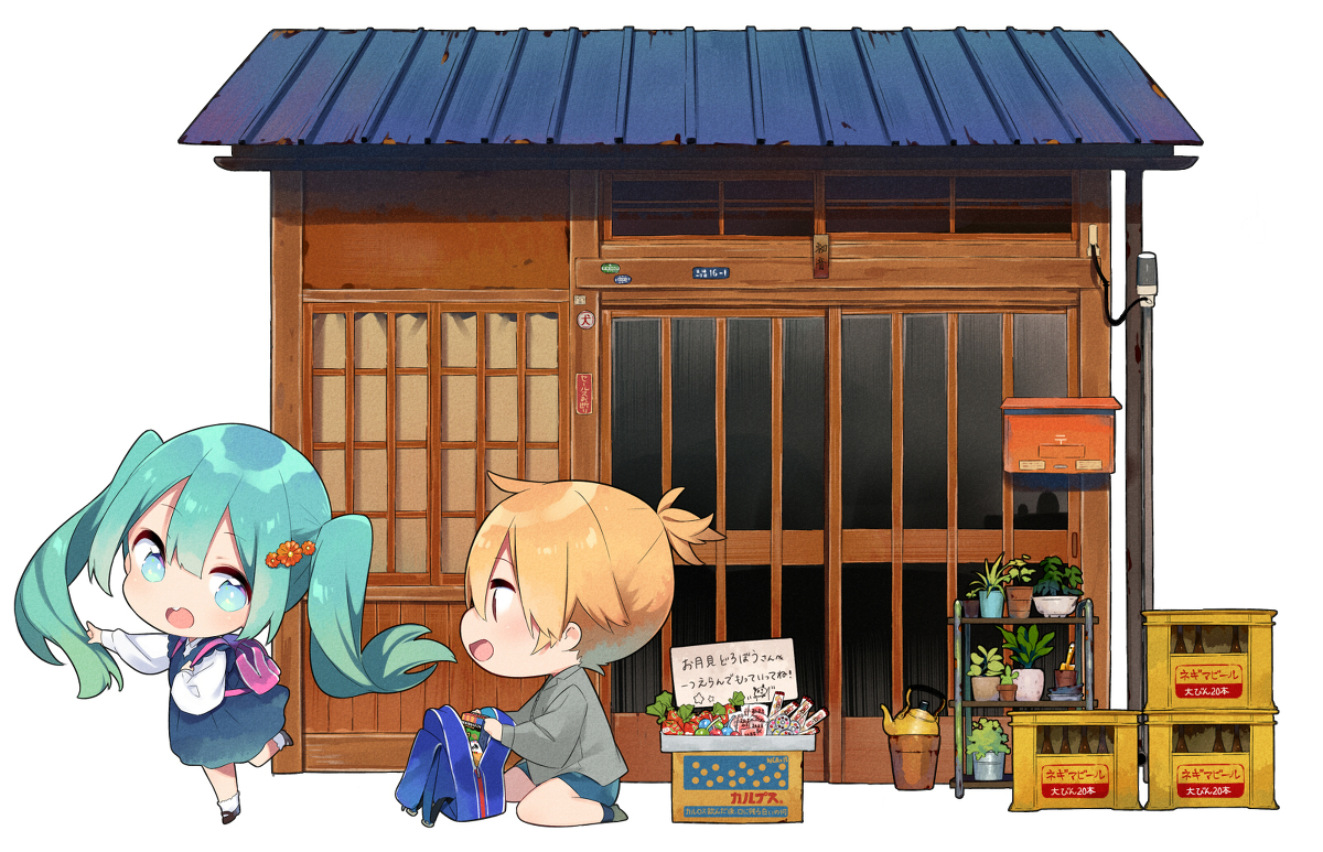 This is a pixiv picture whose title is お月見どろぼう.