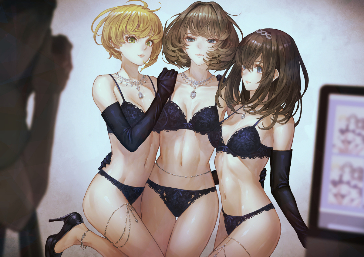 This is a pixiv picture whose title is スタジオ撮影.