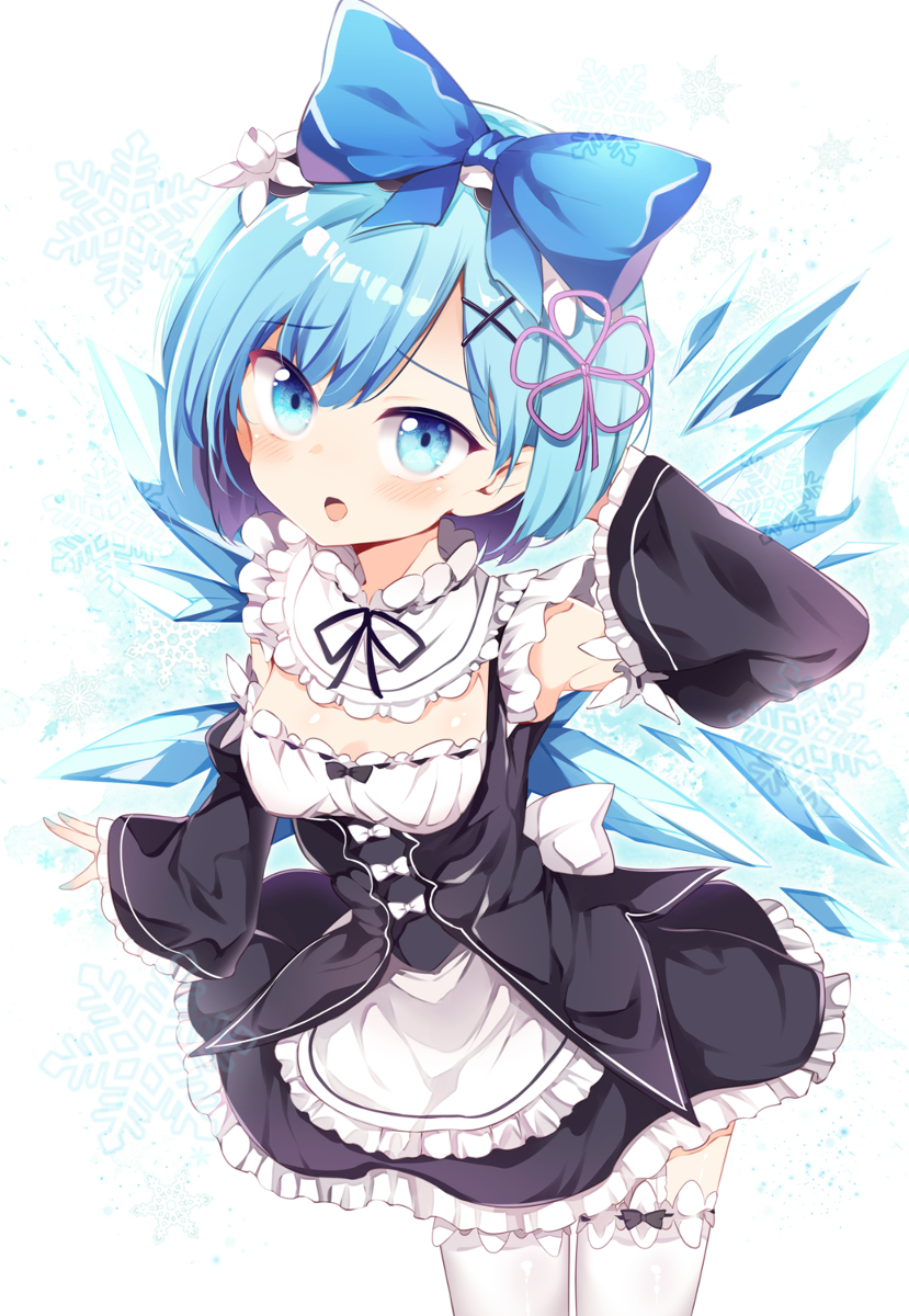 This is a pixiv picture whose title is メイドのコスプレしたチルノちゃん.