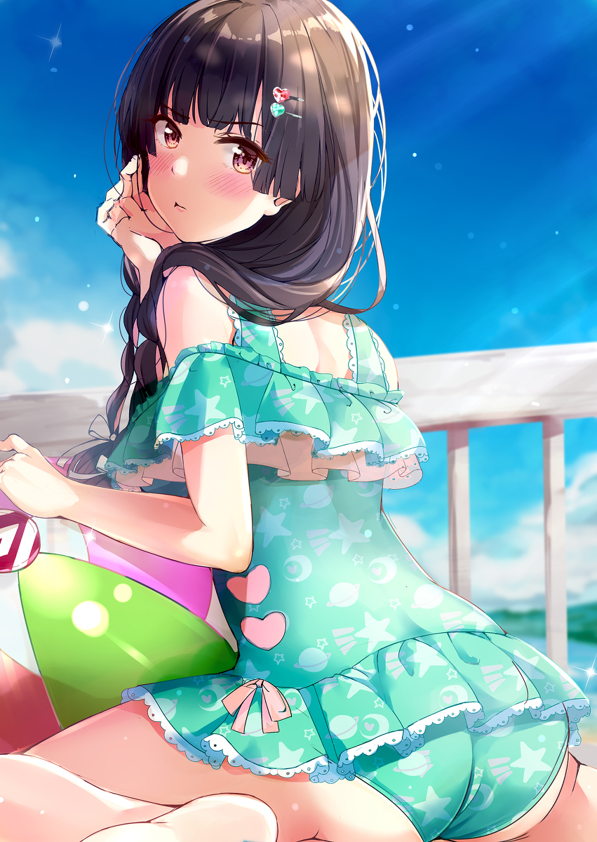 This is a pixiv picture whose title is 水着冬優子.