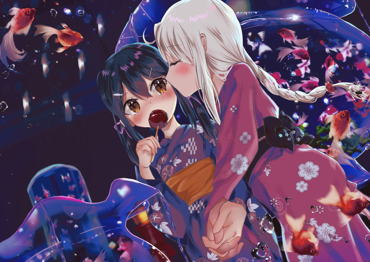 This is a pixiv picture whose title is 浴衣イリみゆ.