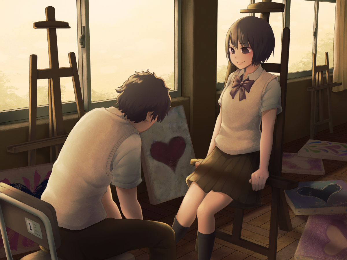 This is a pixiv picture whose title is キャンバスガール.