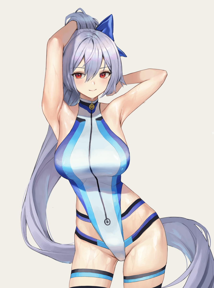 This is a pixiv picture whose title is 水着巴御前.