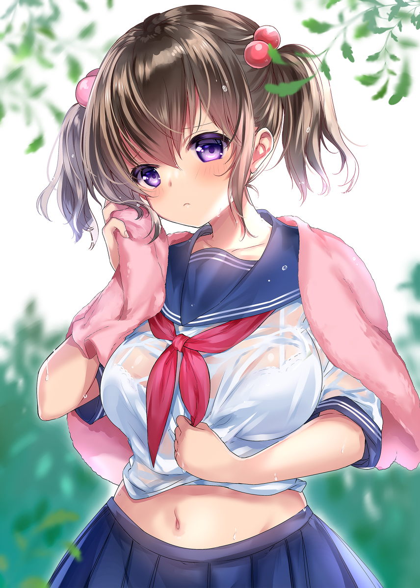 This is a pixiv picture whose title is 濡れ透け妹ちゃん.