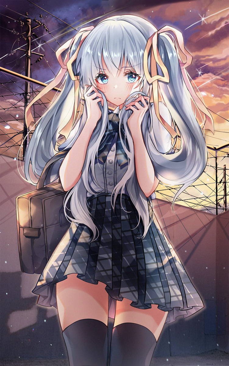 This is a pixiv picture whose title is 制服少女.