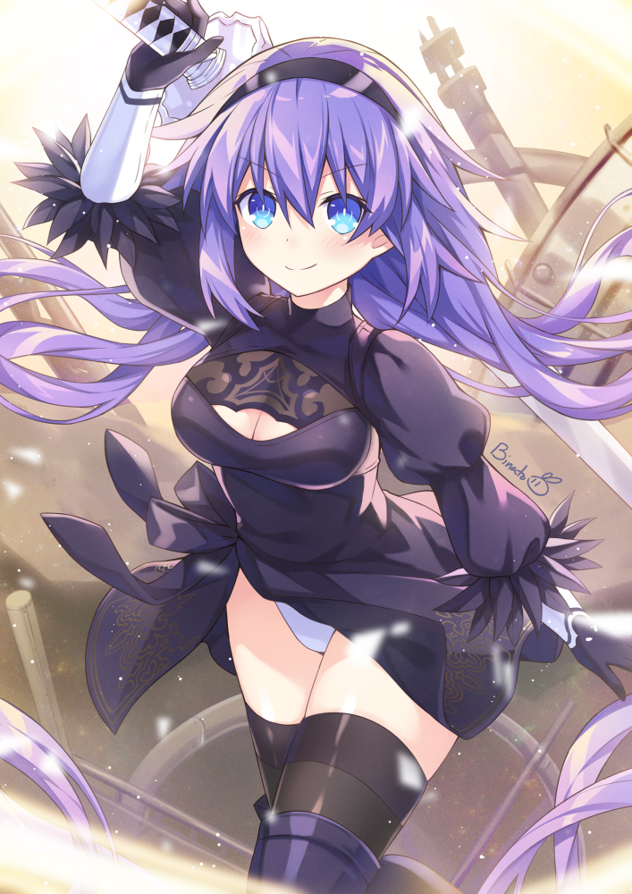 This is a pixiv picture whose title is Purple「2B」.