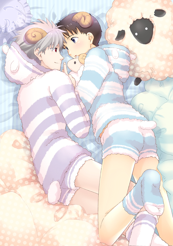 This is a pixiv picture whose title is 【カヲシン】いろいろまとめ（たまに女子）.