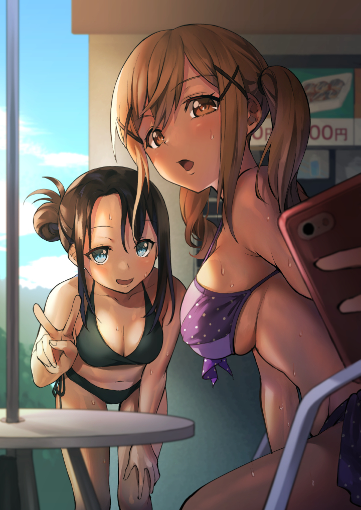 This is a pixiv picture whose title is 夏休み.