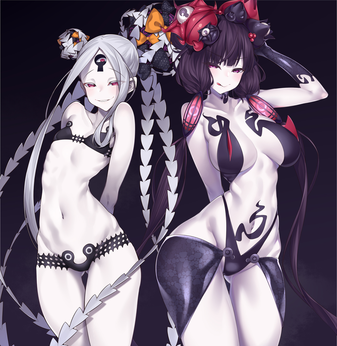 This is a pixiv picture whose title is 水着アビーちゃんと水着とと様.