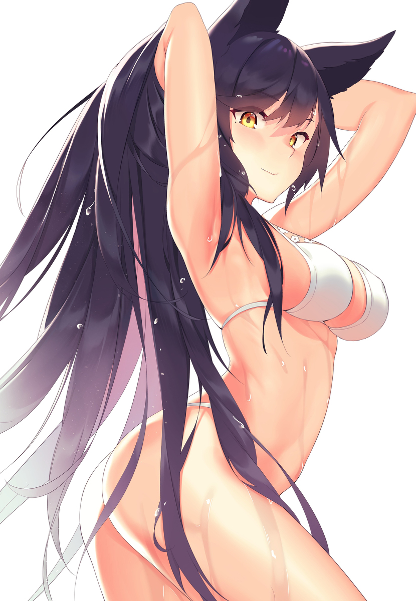 This is a pixiv picture whose title is 水着愛宕.
