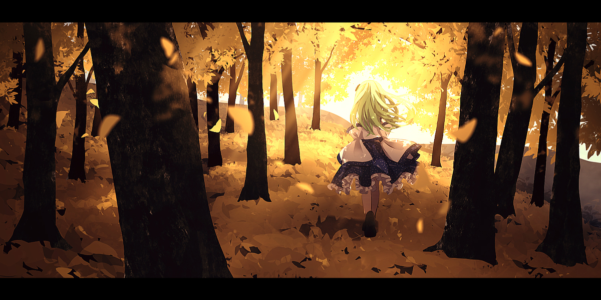 This is a pixiv picture whose title is 妖怪の山.
