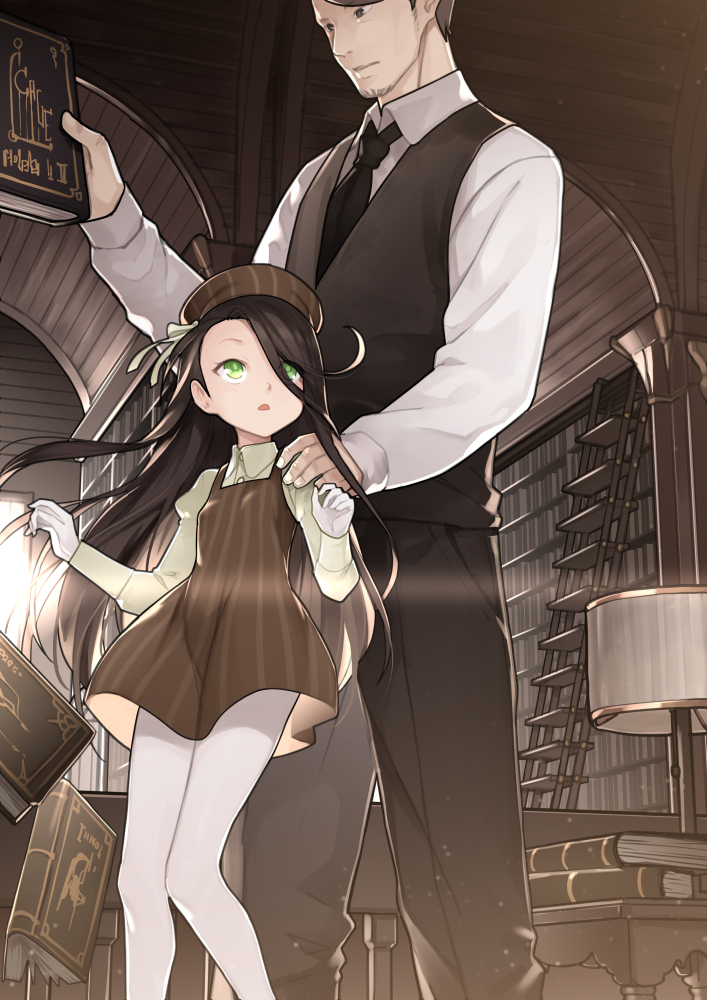 This is a pixiv picture whose title is 司書 - Librarian I.