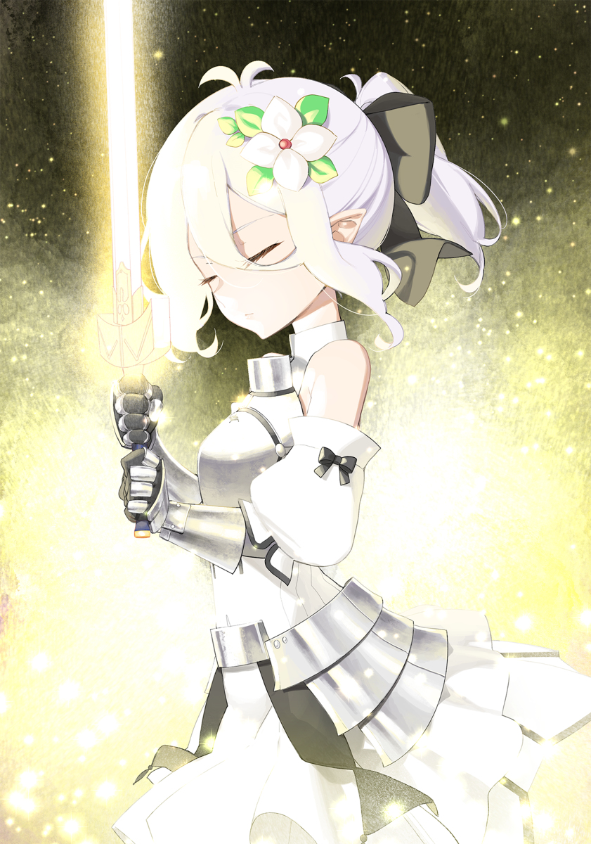 This is a pixiv picture whose title is kokkoro saber lily outfit.