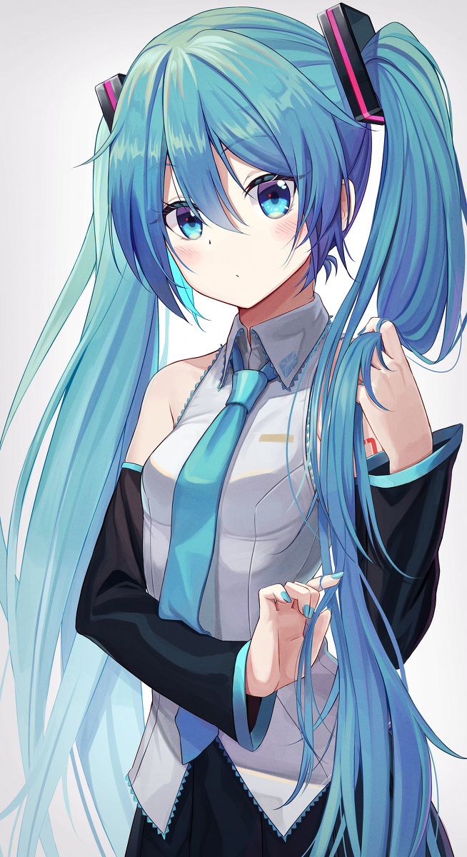 This is a pixiv picture whose title is Miku.
