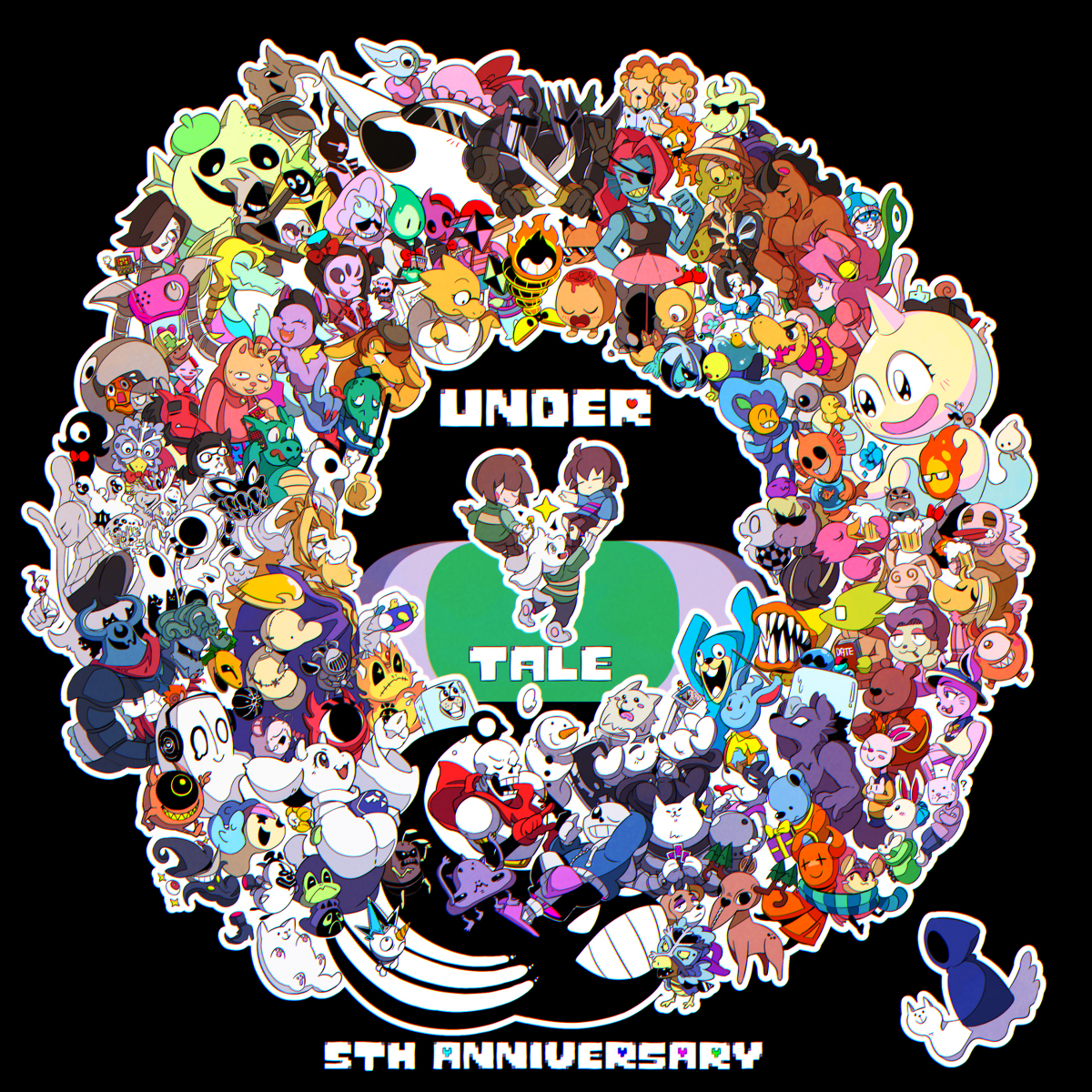 This is a pixiv picture whose title is 5th ANNIVERSARY.