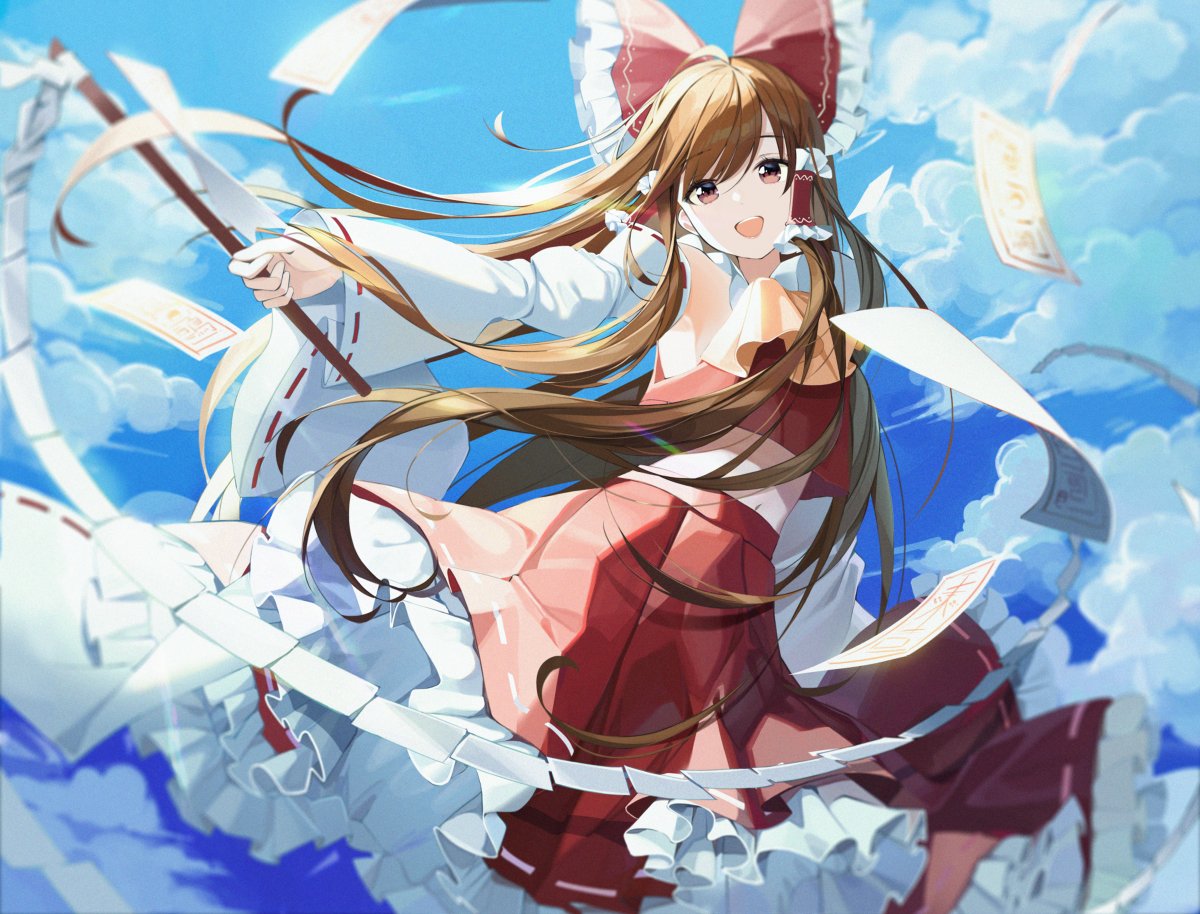 This is a pixiv picture whose title is はくれい れいむ.