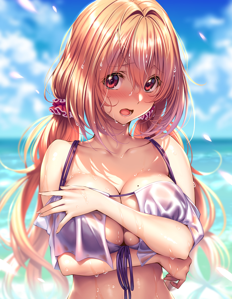 This is a pixiv picture whose title is 胸ばかり見るの禁止ですっ.