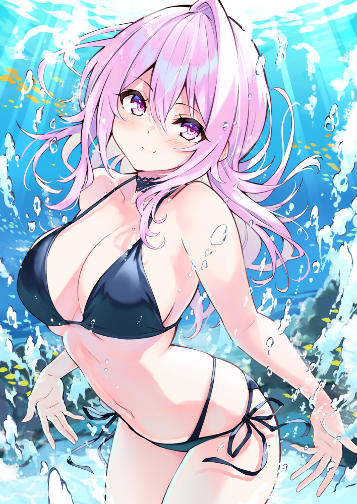 This is a pixiv picture whose title is 海中水着桜さん.